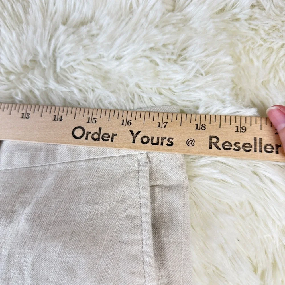Claiborne Linen‎ Casual Pants Men's Beige Size 36x30 - Fit 34x28 Beach Vacation